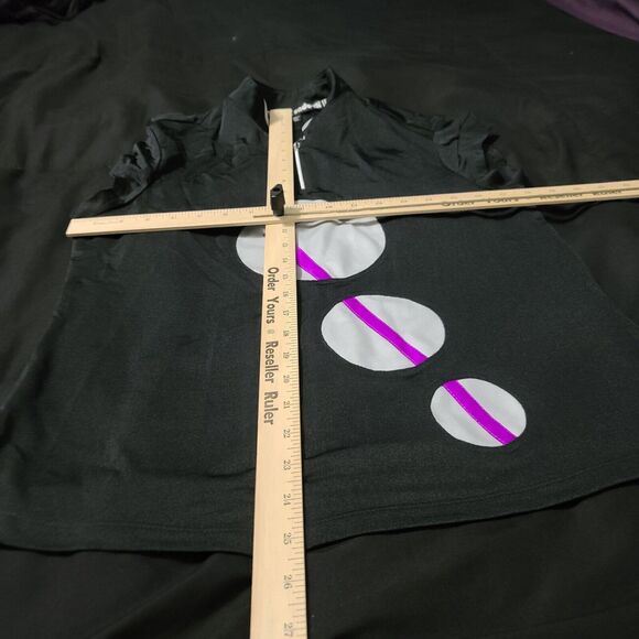 Jamie Sadock Womens Top Multicolor Size Medium Polyester Blend 1/4 Zip Pullover - Picture 4 of 12